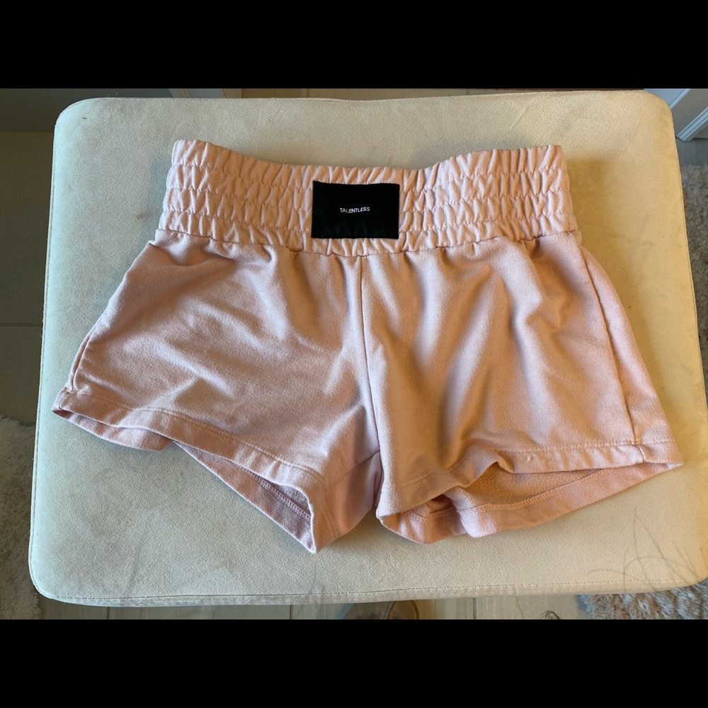 Never worn, soft pink boxer shorts